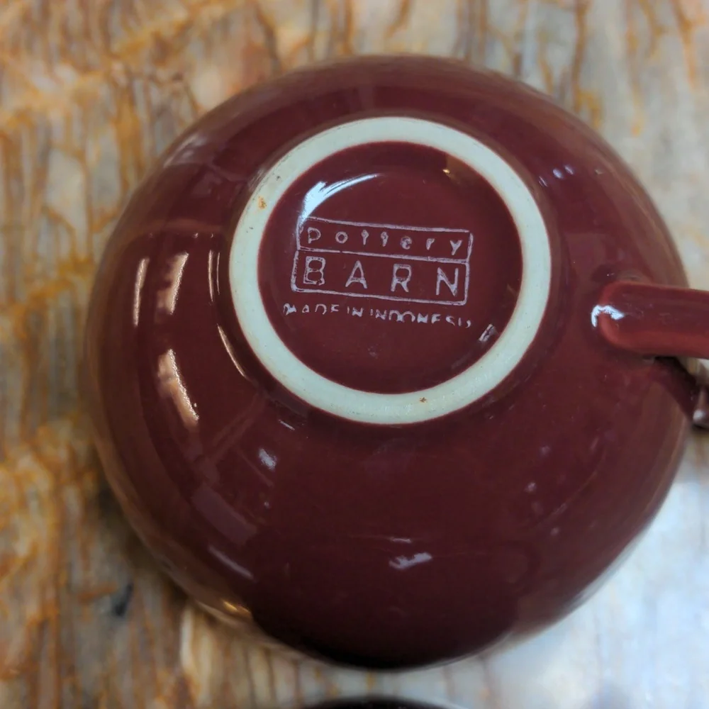 POTTERY BARN SET coffee Tea Mugs Cups